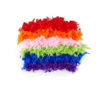 Zink Lot de 6 Boas en Plumes Colorés - 6 Boas en Plumes Duveteux pour Déguisements, Cadeaux de Fête, Photomatons, etc.