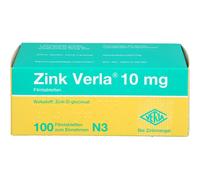 ZINK VERLA 10 mg Comprimés Pelliculés 100 St PZN 08912195