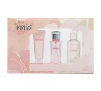 ZINNIA - Eau de Cologne Flor de Zinnia 100 ml + Crème pour le corps 100 ml + Crème pour les mains 75 ml, Coffret cadeau femme, Eau de toilette féminine, Arôme fruité et sucré, Parfum frais