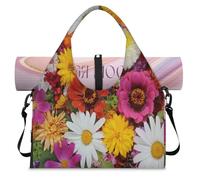 Zinnia Sac de sport avec compartiment à chaussures Motif marguerites, couleur, L, Sac de voyage