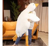Zinsale 50-160 CM Énorme Oie en Peluche Jouets Grand Canard Poupée Doux Animal en Peluche Dormir Oreiller Coussin Cadeaux De Noël pour Enfants et Filles (130CM)