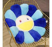 Zinsale Coussin de sol à motif de fleur mignonne - Décoration de chambre indépendante - Jouet en peluche pour enfants, coin lecture, regarder la télévision, chambre à coucher (bleu, 60 cm)