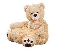 Zinsale Enfants Fauteuil en Peluche de bébé Canapé de Soutien Assis Animal en Peluche Poupée Canapé de Lecture pour Enfants Coussin de Siege Jouets en Peluche (Ours Brun)