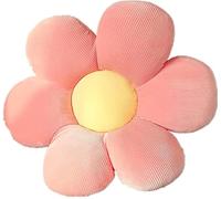 Zinsale Oreiller de Sol à Fleurs Mignon Coussin de décoration Indie Oreiller pour Filles Jouets en Peluche pour Enfants Lecture de Coin pour Regarder la télévision (Rose, 40cm)