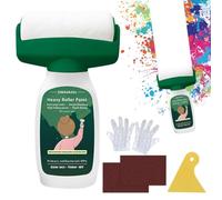 Zinueen Peinture mural blanche | Gomme mural pour murs blancs | Brosse rouleau de réparation avec pâte de réparation | Rouleau 500 g pour rayures, graffiti, taches, fissures