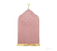 Zinueen Seccade - Tapis de prière rembourré - Style turc - Tapis de prière doux et épais pour Ramadan, cadeau de Umra, Tespih Islam, tapis de prière à emporter, Namazlik (65 x 110 cm) (rose)