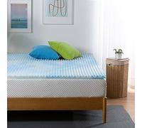 Zinus Cool Swirl, surmatelas pour Matelas 160 x 190 cm - Hauteur 3,8 cm - Matelas en Mousse à mémoire rafraîchissante - Topper pour Matelas - Certifié Oeko-TEX