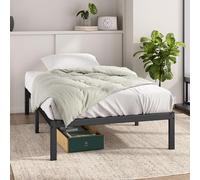 ZINUS Elias Cadre de lit 90x190 cm - Hauteur 36 cm avec Rangement sous Le lit - Lit Plateforme en métal - Noir