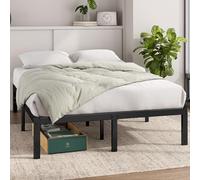 Zinus Elias - Cadre de lit plateforme en métal, hauteur 36 cm, compatible tête de lit, support en acier, montage facile, super king size