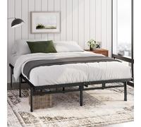 Zinus Justin Lit 160 x 200 cm - 36 cm de Hauteur avec Rangement sous Le lit - Lit Plateforme en métal - Noir