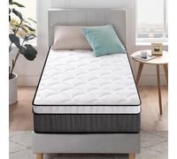 Zinus Matelas 90x190 cm - Épaisseur 25cm - Matelas à Ressorts ensachés et Mousse à mémoire de Forme - Matelas Hybride Confort - Matelas Orthopédique avec Soutien Ergonomique