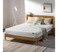 Zinus Matelas Double - Bonnel Spring - 135 x 190 cm - Mousse Confort - Hauteur 15 cm - Fermeté Moyenne, Blanc