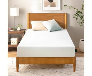Zinus Matelas lit conventionnel, Mousse à mémoire de Forme, Blanc, Simple