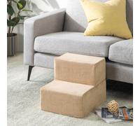 Zinus mousse 13 pouces 2 tapes escaliers pour animaux de compagnie Rampe de compagnie pour chats et chiens extra petit beige