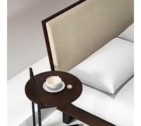 Zinus Ongii Table d'appoint Ronde, 42 x 40 x 62 cm, Cadre en métal Noir, Café/Table de Chevet/Table de Chevet pour Salon/Chambre à Coucher