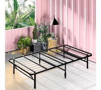 Zinus SmartBase Lit Pliant 90 x 190 cm - Hauteur 35 cm - Idéal pour Un lit d'invité - avec Rangement sous Le lit - Lit en métal - Noir