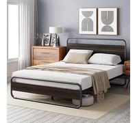 Zinus Soren 100 x 200 cm - Hauteur 31 cm - Cadre de lit en métal avec tête de lit et Pied de lit - Noir