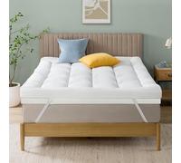 Zinus Surmatelas en Mousse à mémoire de Forme 135 x 190 cm, épaisseur 10 cm, Design à cellules Ouvertes, Respirant et Doux, fermeté Moyenne, pour améliorer Le Repos et Le Confort, certifié Oeko-Tex