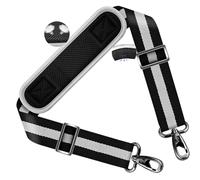 ZINZ 58" Bandoulière Universelle avec Rembourrage Fixe Ultra-épais et Double Boucles d'Équilibrage pour Sac de Voyage,Sac pour Ordinateur Portable, Sac à Bandoulière,Stripes-BkWBk