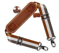 ZINZ 58" Bandoulière Universelle avec Rembourrage Fixe Ultra-épais et Double Boucles d'Équilibrage pour Sac de Voyage,Sac pour Ordinateur Portable, Sac à Bandoulière,Stripes-BrWGy