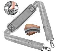 ZINZ 58" Bandoulière Universelle avec Rembourrage Fixe Ultra-épais et Double Boucles d'Équilibrage pour Sac de Voyage,Sac pour Ordinateur Portable, Sac à Bandoulière,Gris Argent