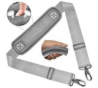 ZINZ 58" Bandoulière Universelle avec Rembourrage Fixe Ultra-épais et Double Boucles d'Équilibrage pour Sac de Voyage,Sac pour Ordinateur Portable, Sac à Bandoulière,Gris US