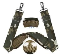 ZINZ 60" Sangle de Sac Universelle avec Coussin Respirant, Étui Ultra Épais, Bandoulière Réglable et Robuste pour Ordinateur Portable, Sport, Appareil Photo et Bien Plus,Vert Camouflage