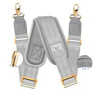 ZINZ 60" Sangle de Sac Universelle avec Coussinet Respirant Fixe Ultra épais, bandoulière réglable et Robuste pour Sac d'ordinateur Portable, Sac de Sport, Sac pour Appareil Photo et Plus,Gris