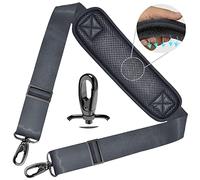 ZINZ 78" Bandoulière Universelle avec Rembourrage Fixe Ultra-épais et Double Boucles d'Équilibrage pour Sac de Voyage,Sac pour Ordinateur Portable, Sac à Bandoulière,Gris Foncé