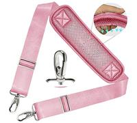 ZINZ 78" Bandoulière Universelle avec Rembourrage Fixe Ultra-épais et Double Boucles d'Équilibrage pour Sac de Voyage,Sac pour Ordinateur Portable, Sac à Bandoulière,Rose Us