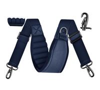 ZINZ Bandoulière de 170 cm avec rembourrage épais, Sangle de sac Universelle avec Double Boucle et Crochets Pivotants en Métal pour Sac Messager, sac photo, Mallette, Bleu foncé