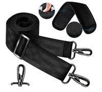 ZINZ Bandoulière de 60" avec Coussinet Ultra-épais Amovible, Boucles Réglables, Bandoulière pour Porte-Documents, Sac Messager, Sac pour Ordinateur Portable, Bagages，Noir