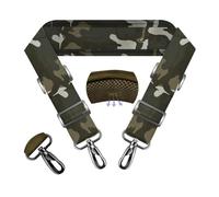 ZINZ Bandoulière de 74 po avec Coussinet Fixe et Boucles Doubles équilibrées -Vert Camouflage