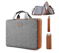 ZINZ Housse 15 15,6 16 pouces, étui Extensible Sac à Main Ordinateur Multi-Poches Compatible MacBook Pro 16" M4/M3/M2/M1, MacBook Air/Pro 15" et portables 15-16",G01OG01