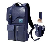 ZINZ Sac à Dos Fin et Extensible pour Ordinateur Portable 15,6 Pouces, Résistant à l'eau, Antivol, pour Homme et Femme,Bleu US