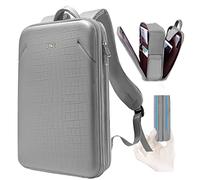 ZINZ Sac à Dos Fin pour Ordinateur Portable 15,6" avec Capacité Variable, Sac à Dos d'affaires Antivol, Sac à Dos de Voyage en Cuir Résistant à l'eau,G02Y01