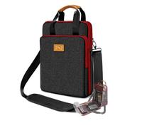 ZINZ Sacoche pour Ordinateur Portable 12,3-13, Sac à Bandoulière Extensible avec Compartiment pour Objets de Valeur, Compatible MacBook Neo/Air/Pro 13", iPad 12,9"/13"/11",，Bordure de vin noir