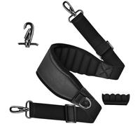 ZINZ Sangle de Sac à Coussin Fixe,Ceinture de 60 pouces avec Coussin Respirant Ultra Coussiné,Sangle Durable avec Doubles Boucles Réglables et Crochets méTalliques pour Sacs à Anneaux en D,Noir