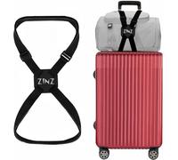 ZINZ Sangle de Valise, Ceinture de Valise Haute Élasticité Réglable pour Voyager Plus Facilement，Noir