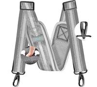 ZINZ Sangle D'épaule 77" Bandoulière Sac Sangles D'épaule avec Coussinet Fixe Ultra Épais et Coussin Long et Respirant, Sangle de Sac Universelle,Gris Argent