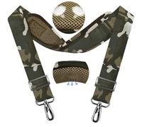 ZINZ Sangle Universelle 79.5" avec Coussin Respirant Fixe Ultra Épais et Bretelles Robustes, Compatible avec Sac d’Ordinateur Portable, Sac de Sport, Sac pour Appareil Photo et Plus,Vert Camouflage