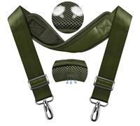 ZINZ Sangle Universelle 79.5" avec Coussin Respirant Fixe Ultra Épais et Bretelles Robustes, Compatible avec Sac d’Ordinateur Portable, Sac de Sport, Sac pour Appareil Photo et Plus,Vert Kaki