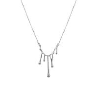 Zinzin Collier ras du cou en forme de goutte d'eau irrégulière, en acier titane, minimaliste, empilable, accessoires de mode pour femme