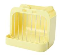 Ziociura Mangeoire à Foin pour Lapins, Récipient à Foin, Mangeoire Double Usage en Polypropylène, Idéale pour Les Cages et Les Espaces Intérieurs, Jaune