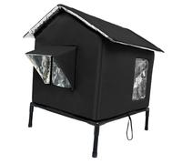 Ziociura surélévation Légère pour Niche d'animaux, Noire, Accessoires D'extérieur Résistants pour Le Jeu et Le Repos des Animaux, M