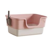 Ziociura Toilettes avec Bac à Litière pour Chat, Idéales pour Une Résidence étudiante, Un Balcon Ou Un Appartement, Rose