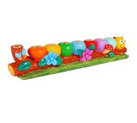 Zion Judaica Polyresin Caterpillar menorah mignon kildle menorah main moul et peint caterpillar anim sur une bche hanukkiyah
