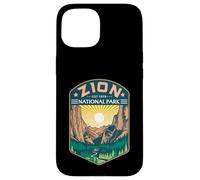 Zion National Park Outdoor Retro Vintage Utah Randonnée Trail Coque pour iPhone 15