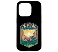Zion National Park Outdoor Retro Vintage Utah Randonnée Trail Coque pour iPhone 15 Pro