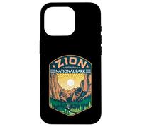 Zion National Park Outdoor Retro Vintage Utah Randonnée Trail Coque pour iPhone 16 Pro